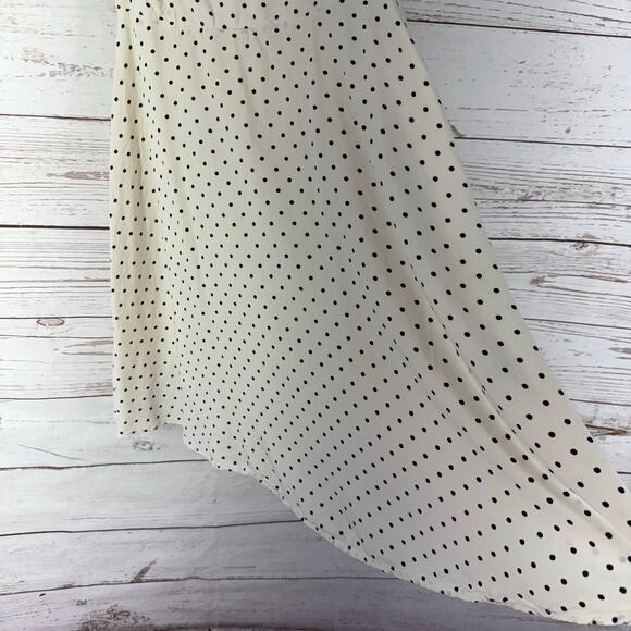 Old Navy Women's Ivory Black Dot Ruffle Cami Dress Size Large - Picture 4 of 11